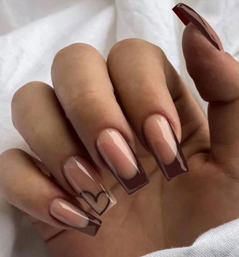 Brown French Tip Nails, Brown French Tip, Brown French, Pretty Nail Art Designs, Tip Nails, Pretty Nail Art, French Tip Nails, Best Acrylic Nails, Nail Tips