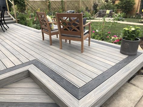 Small Garden Decking Ideas, Trex Patio, Composite Decking Designs, Deck Patterns, Decking Ideas, Plastic Decking, Deck Colors, Wooden Deck, Patio Deck Designs