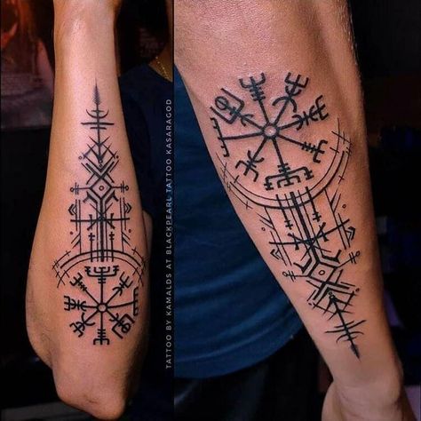 Small Viking Tattoos For Men, Viking Compass Tattoo, Celtic Sleeve Tattoos, Viking Tattoos For Men, Celtic Tattoos For Men, Band Tattoos For Men, Forearm Band Tattoos, Wrist Tattoos For Guys, Cool Forearm Tattoos