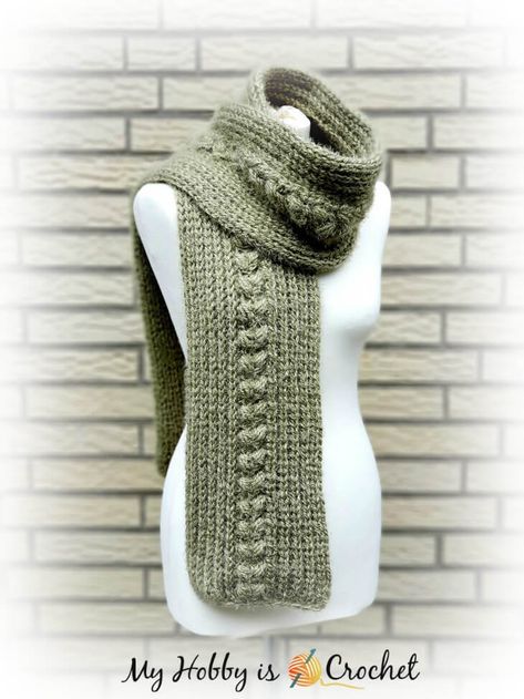 Hygge Braid Scarf - Free Crochet Pattern Hygge Pattern, Braids Pattern, Braid Scarf, Crochet Pattern Tutorial, One Skein Crochet, Braided Scarf, Scarf Tutorial, Braid Patterns, Pattern Scarf