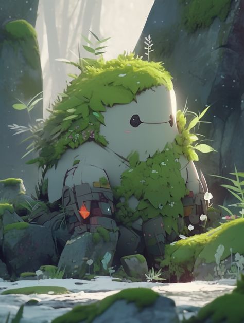 Cute Game Character Design, Gobelins Character Design, Stone Character Design, Golem Illustration, Forest Character Design, Golem Concept Art, Underground Creatures, Golem Art, Stone Golem