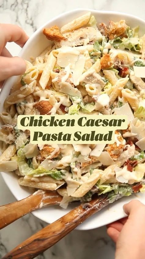 Chicken Caesar Pasta Salad in 2022 | Chicken dishes recipes, Pasta dishes, Summer grilling recipes Chicken Caesar Pasta, Caesar Pasta Salad, Caesar Pasta, Chicken Caesar Pasta Salad, Chicken Caesar, Recipes Pasta, Best Salad Recipes, Appetizer Salads, Chicken Dishes Recipes