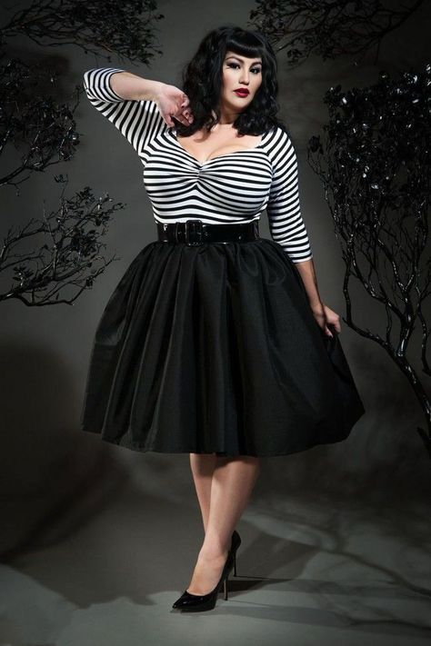 Rockabilly Fashion Plus Size, Plus Size Rockabilly, Plus Size Hairstyles, Rockabilly Outfits, Look Plus Size, Pin Up Outfits, Rockabilly Dress, Rockabilly Fashion, Summer Outfit Inspiration