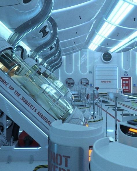 Scifi Interior, Spaceship Interior, Sci Fi Environment, Futuristic Interior, Cyberpunk Aesthetic, Science Fiction Art, Cyberpunk Art, Futuristic Technology, Futurism