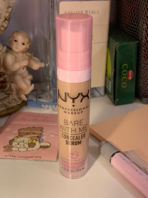 Nyx Bear With Me Concealer, Nyx Serum Concealer, Makeup With Products, Nyx Makeup Products, Nyx Bare With Me Concealer, Nyx Bare With Me, Bare With Me Concealer Serum, Nyx Products, Makeup List