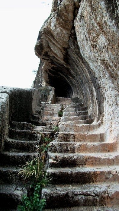 . Take The Stairs, Stair Steps, Stairway To Heaven, 판타지 아트, A Rock, Abandoned Places, 그림 그리기, The Good Place, Places To Go