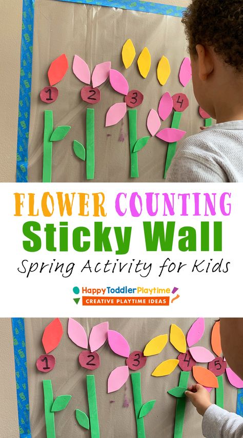 Flower Theme Toddler Activities, Flowers Lesson Plans Toddlers, Flower Activities, Farm Classroom, Numbers For Toddlers, Art Bulletin Boards, Sticky Wall, Activities Ideas, Daycare Activities