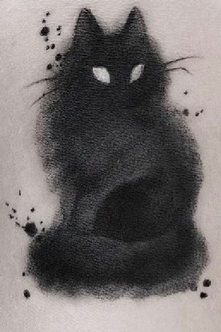 Black Cat Drawing, 심플한 그림, Ghost Drawing, Cat Doodle, Ghost Cat, Cute Doodle Art, Negroni, Cute Little Drawings, Cute Animal Drawings