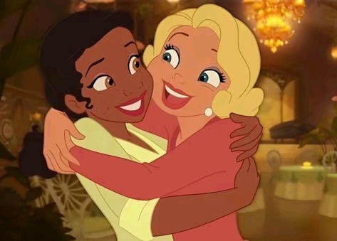 Tiana And Charlotte Matching Pfp, Two Besties Cartoon, Lottie Costume, Lottie And Tiana, Kathy Core, Iconic Female Duos, Tiana And Lottie, Princess Lottie, Tiana And Charlotte