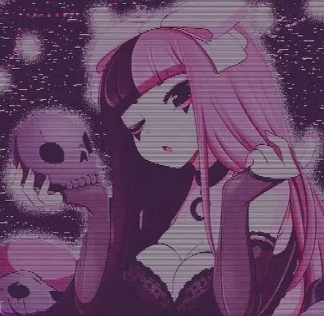 Aesthetic Goth, Profile Pic, Pink Hair, Hair, Anime, Pink