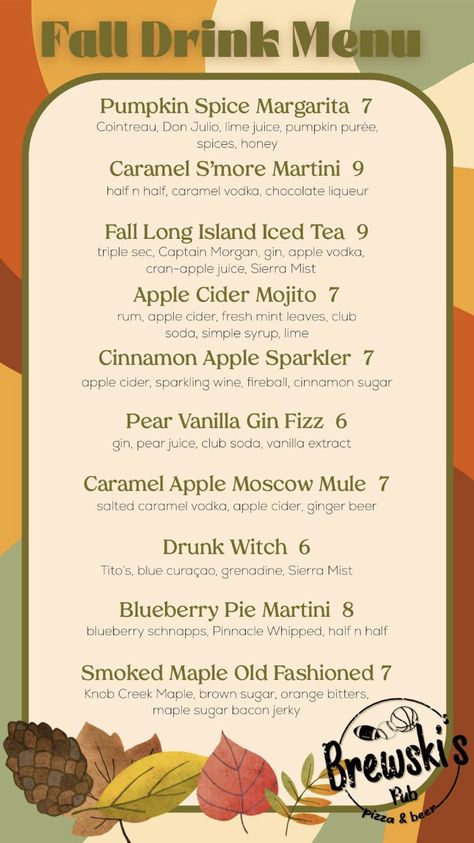 Sweet Cocktails To Order, Fall Drink Specials, Thanksgiving Mixed Drink Recipes, Thanksgiving Drinks Alcohol Recipes, Fall Bar Drinks, Fall Cocktail Ideas, Thanksgiving Mixed Drinks, November Cocktails, Drinks For Thanksgiving