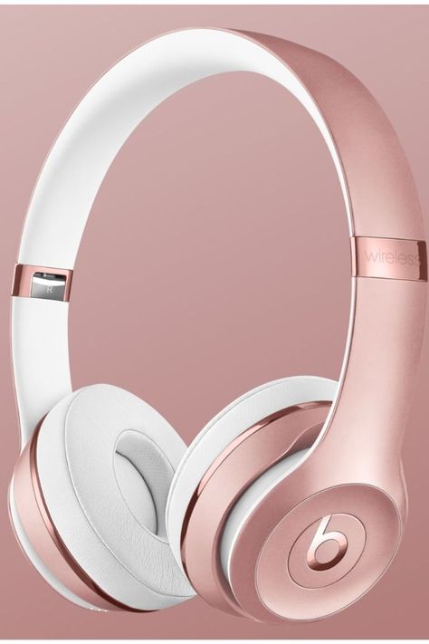 Rose Gold Headphones, Gold Headphones, Beats Solo 3, Beats Solo3, Dre Headphones, Cute Headphones, Beats Solo, Beats By Dre, Black Headphones