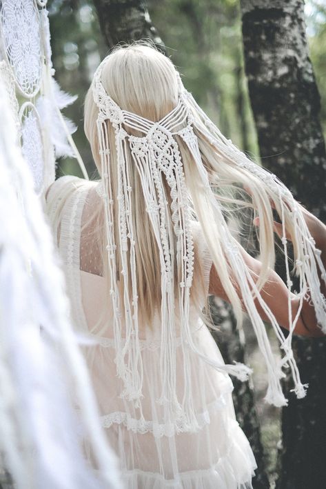 Macrame Veil, Bohemian Veils, Boho Veil, Unique Veil, Macrame Headband, Boho Veils, Куклы American Girl, Macrame Wedding, Hippie Wedding