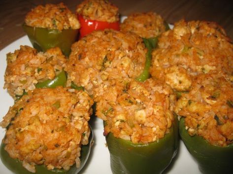 New Orleans Stuffed Bell Peppers, Recipe For Stuffed Bell Peppers, Beef And Shrimp, Stuffed Bell Peppers Ground Beef, Soups Easy, Stuffed Bell Peppers Recipe, Old Fashioned Peach Cobbler, Crawfish Recipes, New Orleans Style