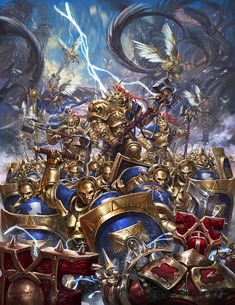 Stormcast Eternal Battletome Art - Warhammer Age of Sigmar Stormcast Eternals Art, Warhammer Age Of Sigmar Art, Stormcast Eternals, Warhammer Age Of Sigmar, Warhammer Aos, Images Harry Potter, Warhammer 40k Art, Game Workshop, Age Of Empires