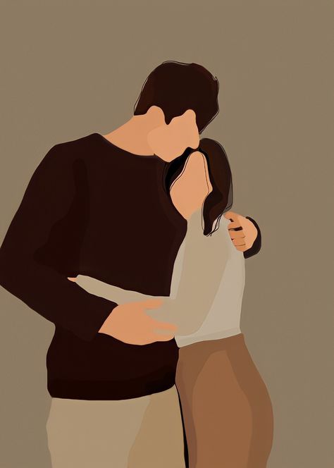 Minimal Cartoon, Faceless Portraits, Image Couple, Faceless Portrait, Cute Couple Drawings, Illustration Art Girl, Couple Illustration, Cartoon Portrait, Cute Couple Cartoon