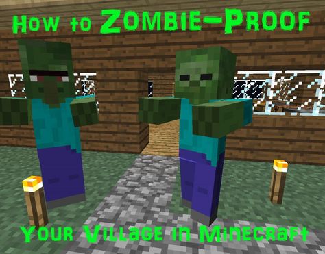 Is your Minecraft village plagued with zombies? Learn how to zombie-proof your village in this hub! Discover how to use torches, fence gates, wolves and more to keep the zombies at bay! Doors In Minecraft, Minecraft Monsters, Village In Minecraft, Build A Door, Star Wars Origami, Minecraft Village, Fence Gates, Play Minecraft, Building A Door