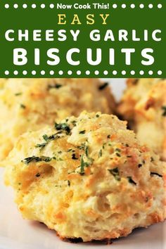 These Easy Cheesy Garlic Biscuits are a homemade version of Red Lobster's Cheddar Bay Biscuits made totally from scratch. All you need is about 30 minutes and a few simple ingredients to make these deliciously soft, cheesy, garlicky, buttery biscuits right in your own kitchen! Get the recipe and give them a try! #cheesygarlicbiscuits #cheddargarlicbiscuits #cheddarbaybiscuits #redlobsterbiscuits Cheesy Garlic Biscuits, Garlic Cheese Biscuits, Cheesy Snacks, Garlic Biscuits, Lobster Biscuits, Loaf Breads, Red Lobster Cheddar Bay Biscuits, Red Lobster Biscuits, Cheesy Biscuit