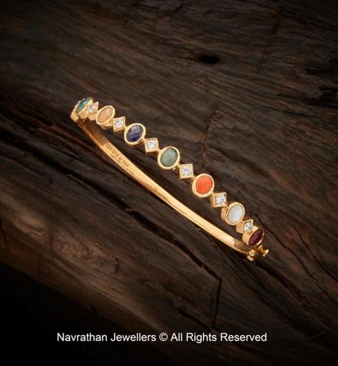 Navarathan Jewellers, Navratna Bangles, Navaratna Bangles, Navratna Jewellery, Navrathan Jewellers, Navaratna Jewellery, Antique Gold Jewellery, Gold Kada, Temple Jewellery Earrings