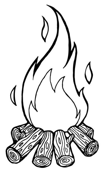 Fire Drawing Ideas, Traceable Patterns, Campfire Drawing, Fall Rocks, Art Outline, Camper Art, Camping Clipart, School Craft, Kindergarten Crafts