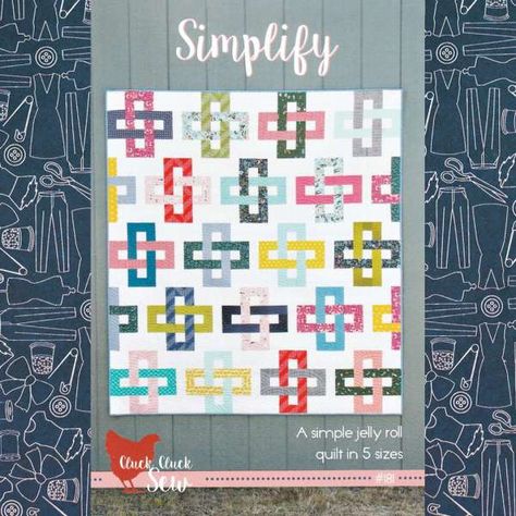 Jelly Roll Quilt, Jelly Roll Patterns, Cluck Cluck Sew, Jelly Roll Quilt Patterns, Geometric Quilt, Jellyroll Quilts, Pdf Quilt Pattern, King Size Quilt, Shabby Fabrics