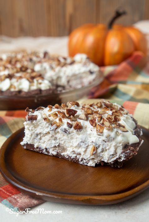 Keto Pecan Cream Pie, Pecan Cream Pie Recipe, Pecan Cream Pie, Keto Pecan Pie Recipe, Low Carb Pecan Pie, Sugar Free Pecan Pie, Sugar Free Pie, Keto Pie, Keto Banana