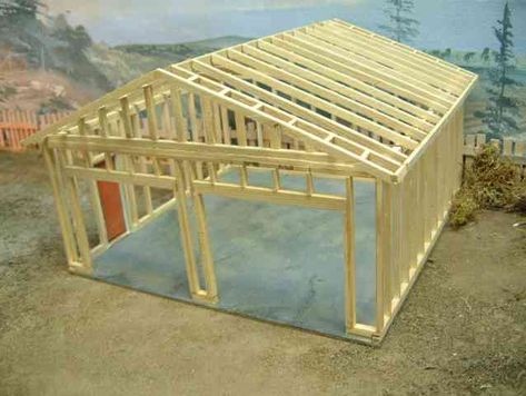 Farm Toy Display, Scale Model Building, Building A Garage, Model Cars Building, Plastic Model Cars, Farm Toys, Diy Shed, Building A Shed, Garage Plans