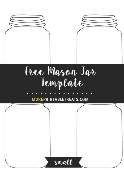 Free Mason Jar Template - Small Mason Jar Template, Mason Jar Printables, Jar Template, Mason Jars Wedding, Wedding Card Template, Mason Jar Cards, Free Mason, Card Template Free, Small Wood Crafts