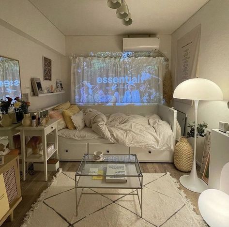 Korea Bedroom, Minimal Bedroom Interior, Minimal Bedroom, Dekorasi Kamar Tidur, Simple Room, Redecorate Bedroom, Cozy Room Decor, Minimalist Room, Dreamy Room