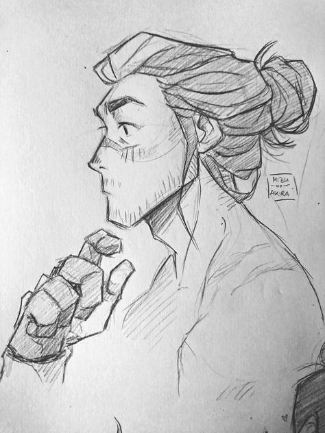 Man Bun, Arte Sketchbook, Side Profile, 영감을 주는 캐릭터, Art Poses, Art Tutorials Drawing, Sketchbook Art Inspiration, Anime Sketch, Drawing Reference Poses