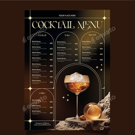 Cocktail Menu Alcohol Menu Design, Cocktail Menu Design, Menu Photography, Menu Project, Drink Menu Design, Cocktail Menu, Bar Menu, Drink Menu, Holiday Cocktails