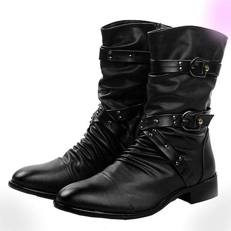 Products - Gothic Babe Co Black Punk Rock, Men Uniform, Mode Country, Steampunk Boots, Womens Tall Boots, Gothic Boots, Style Steampunk, Black Punks, Faux Leather Boots