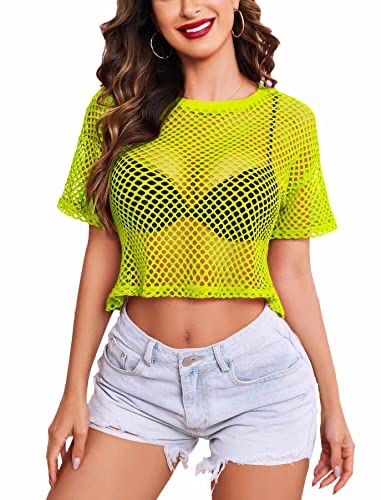 Fishnet Shirt, Form Fitting Tops, Goth Shirt, Shirts Crop, Fishnet Top, T Shirt Crop Top, Mesh T Shirt, Bra Women, Yoga Clothes