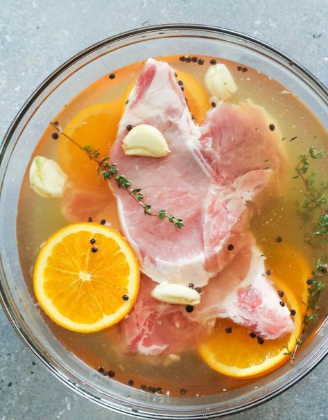 Pork Chop Brine Recipes, Brine For Pork, Pork Chop Brine, Pork Entrees, Pork Chop Recipes Baked, Pork Chop Dinner, Meat Dish, Brine Recipe, Pork Loin Recipes