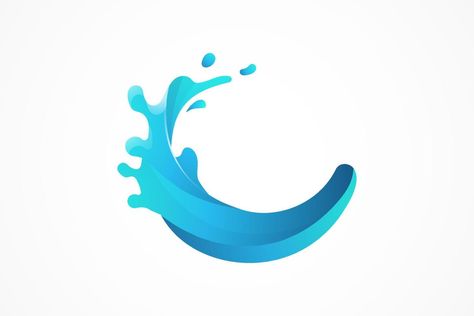 simple wave water splash logo element Water Splash Vector, Splash Logo, Swim Logo, Water Symbol, Water Icon, Wave Logo, Facade Panel, Waves Icon, Waves Vector