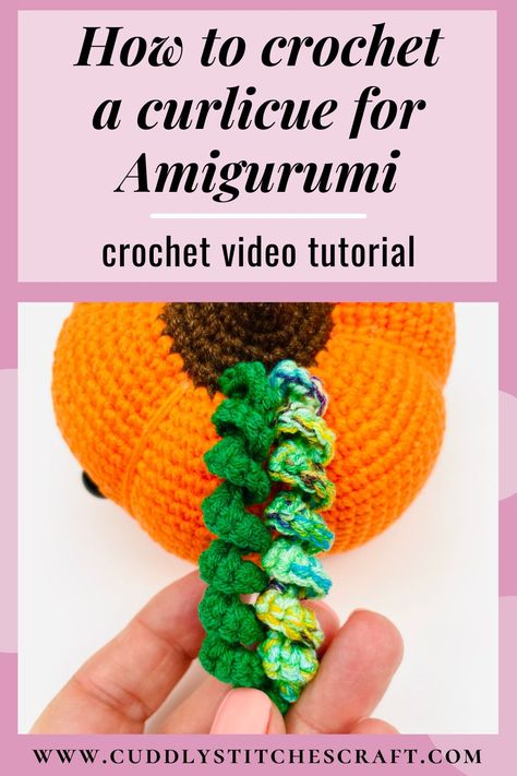 In this crochet video tutorial, I am going to show you and easy way how to crochet a curlicue for Amigurumi. This is a technique that you can use for various crochet toys. For example, you can use this to crochet ringlets for the mane of your unicorn or to crochet spiral tentacles for your octopus or a jellyfish. Visit my blog for more free Amigurumi patterns and tutorials you will love! #amigurumi #crochet #crochettoys #crochetanimals #crochettechniques Crochet Ringlets, Yarn Monsters, Crochet Unicorn Pattern Free, Amigurumi Tips, Yarn Toys, Amigurumi Easy, Crochet Spiral, Crochet Unicorn Pattern, Crochet Hedgehog