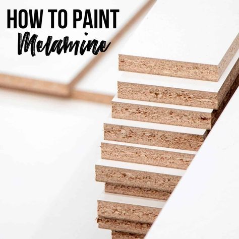 Can you paint melamine? Yes! Here's how... - The Handyman's Daughter Painting Laminate Kitchen Cabinets, Painting Laminate Cabinets, Painting Melamine, Kitchen Rehab, Painting Tricks, Kitchen Cabinets Color Combination, Ugly Kitchen, Laminate Kitchen Cabinets, Melamine Cabinets