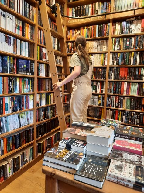 Bookstore Cafe Owner Aesthetic, Book Shop Worker Aesthetic, Working At Bookstore, Running A Bookstore, Book Store Worker Aesthetic, Book Seller Aesthetic, Bookstore Employee Aesthetic, Working In Bookstore, Archivist Career