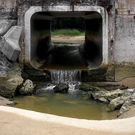 #Concrete drainage tunnel / Photography by @brutal_zen #utilitarianarchitecture #brutalist #concrete #okinawa #mindtheminimal #brutalismus… | Instagram Brutalist Landscape Architecture, Brutalist Photography, Eco Brutalism, Tunnel Photography, Ink Reference, Brutalist Concrete, Facade Architecture, Brutalism, Okinawa