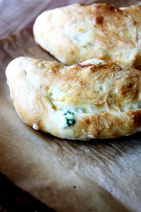 chez pains spring calzone Food Surprise, Cheese Calzone, Springtime Recipes, Calzone Recipe, Alice Waters, Nice Recipes, Popsugar Food, Pizza Pizza, Pizza Recipes Dough