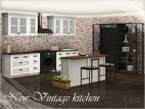 Gosik's New Vintage kitchen - part 1 Ts3 Furniture Cc, Sims 3 Kitchen Cc, Sims 3 Kitchen Ideas, Sims 2 Kitchen Cc, Sims 3 Build Cc, Ts3 Cc Furniture, Ts3cc Furniture, Sims 3 Furniture Cc, Sims 2 Cc Furniture