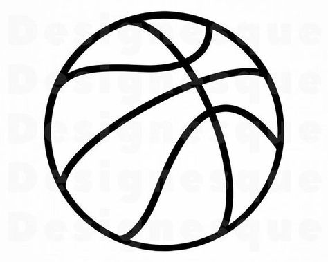 Basketball Doodle, Basketball Outline, Basketball Tattoos, Basketball Senior Night, Basketball Drawings, Basketball Clipart, Sewing Clipart, Bola Basket, Ball Drawing