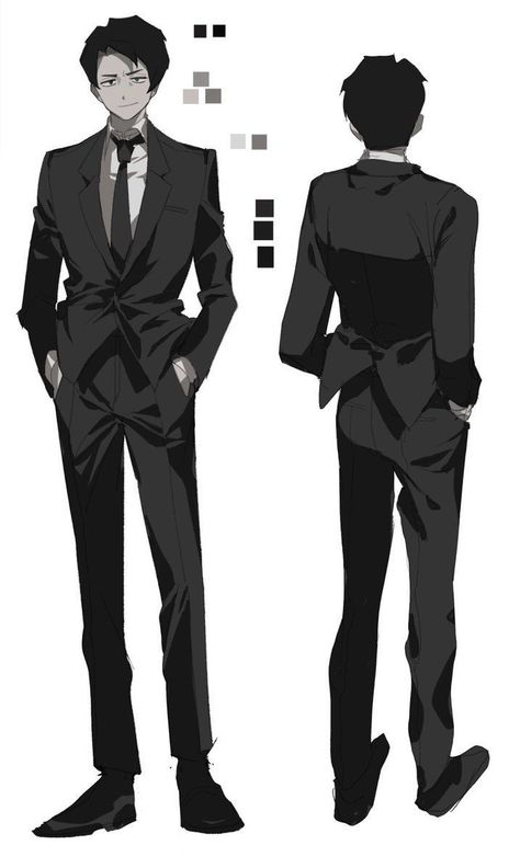 Anime Suit, Suit Drawing, Men In Suits, Fashion Design Drawings, Drawing Clothes, Anime Poses Reference, Drawing Poses, Drawing Reference Poses, Anime Poses