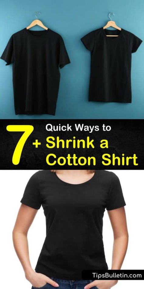 Follow these methods for how to shrink a cotton shirt, whether wanting to reduce it by one size or three. Use boiling water to shrink denim and cotton by hand. Toss your cotton-shirt and preshrunk items on a high heat setting in the washer and dryer for maximum shrinkage. #shrink #cotton #shirt How To Shrink A Shirt, How To Shrink Clothes, Diy Household Cleaners, Chamois Shirt, Cleaning Painted Walls, Organizing Ideas, Diy Household, Boiling Water, Household Cleaners