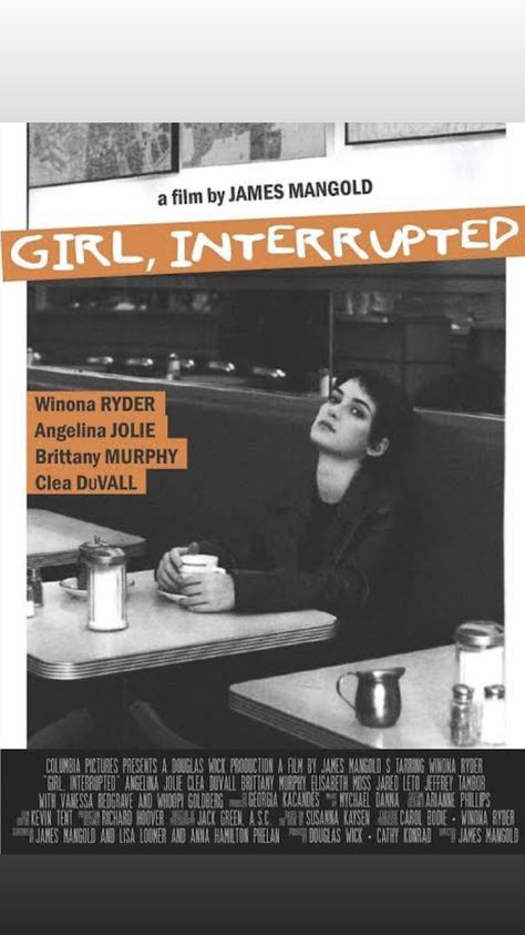 Clea Duvall, Vanessa Redgrave, Elisabeth Moss, Girl Interrupted, Whoopi Goldberg, Winona Ryder, Alternative Movie Posters, Movie Poster Art, Columbia Pictures