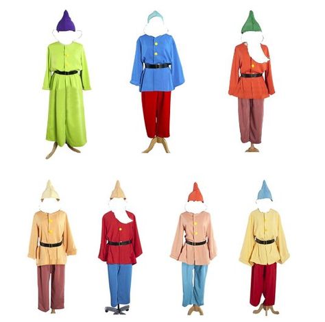 7 Dwarves Costume Diy, Seven Dwarves Costume Diy, Dwarfs Costume, Seven Dwarfs Costume, Zombie Couple Costume, Snow White Characters, Snow White Halloween Costume, Shrek Costume, Snow White Dwarfs