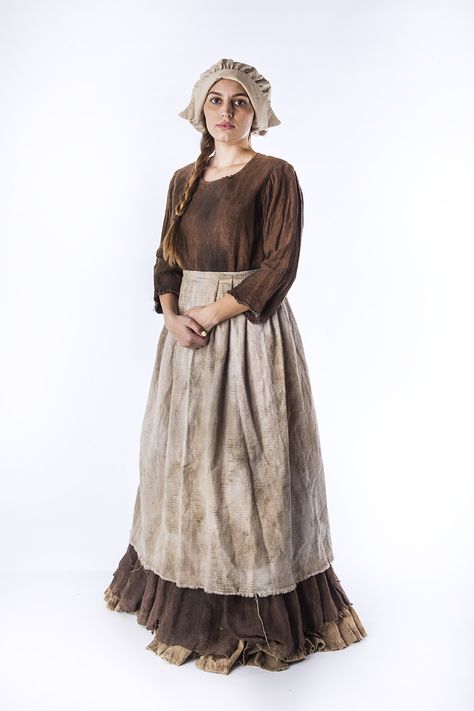 Medieval Clothing Women Peasant, 1700s Fashion Women, Medieval Dress Peasant, Victorian Peasant, 1700s Fashion, Peasant Clothing, Medieval Peasant, Farmer Outfit, Medieval Woman