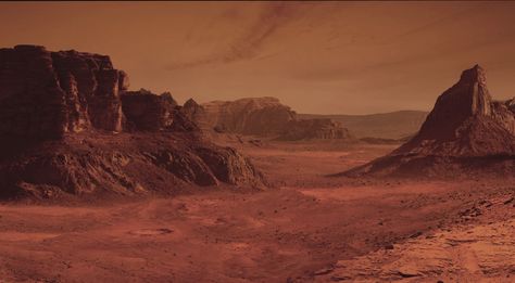 Martian landscape by Amante Lombardi Alien Desert, Desert Terrain, Mars Surface, Curiosity Rover, Desert Environment, Hero's Journey, Alien Concept Art, Space Pictures, Fantasy Places