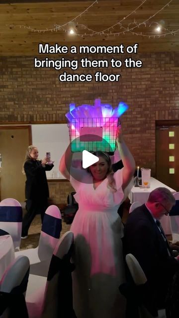 Ollie McGrath and Lydia George - Wedding Content Creator UK on Instagram: "This is a guaranteed way to get a full dance floor. 💃🕺

#wedding #glowsticks #glowstickswedding #weddingtok #weddinginspiration  #weddingsurprise #weddingsecret #weddinginspo #ukwedding #Weddingcontentcreator

[video description: the bride and groom surprise their wedding guests by bringing foam light up glow sticks on the dance floor. Guests react excitingly to the glow sticks and jumping up and down with them in the air]" Wedding Content, Diy Vinyl, On The Dance Floor, Glow Sticks, The Glow, Wedding Guests, Uk Wedding, The Dance, Dance Floor