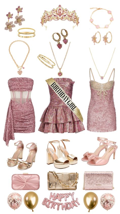 #pink #pinkbirthday #birthday #birthdayinspo #birthdaygirl #itgirl #fashioninspo #sweet16 #fyp 15 Birthday Dresses, 18th Birthday Party Outfit, Pink Outfits Aesthetic, Sweet 16 Outfits, 18th Birthday Outfit, Pink Sweet 16, 16th Birthday Outfit, Birthday Fits, Birthday Party Outfits